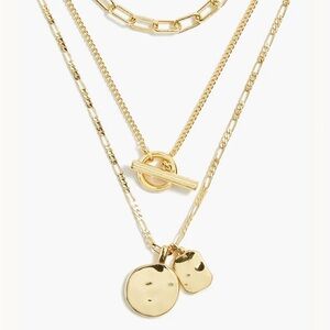 Elegant Gold Layered Necklace Set